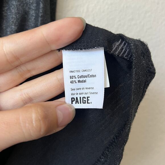 FRAME Metallic Black VNeck Tee Size S - Picture 5 of 6